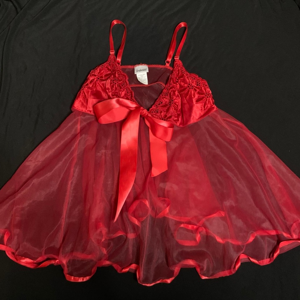 Frederick's of Hollywood Red Babydoll Lingerie